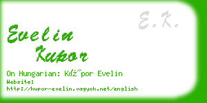 evelin kupor business card